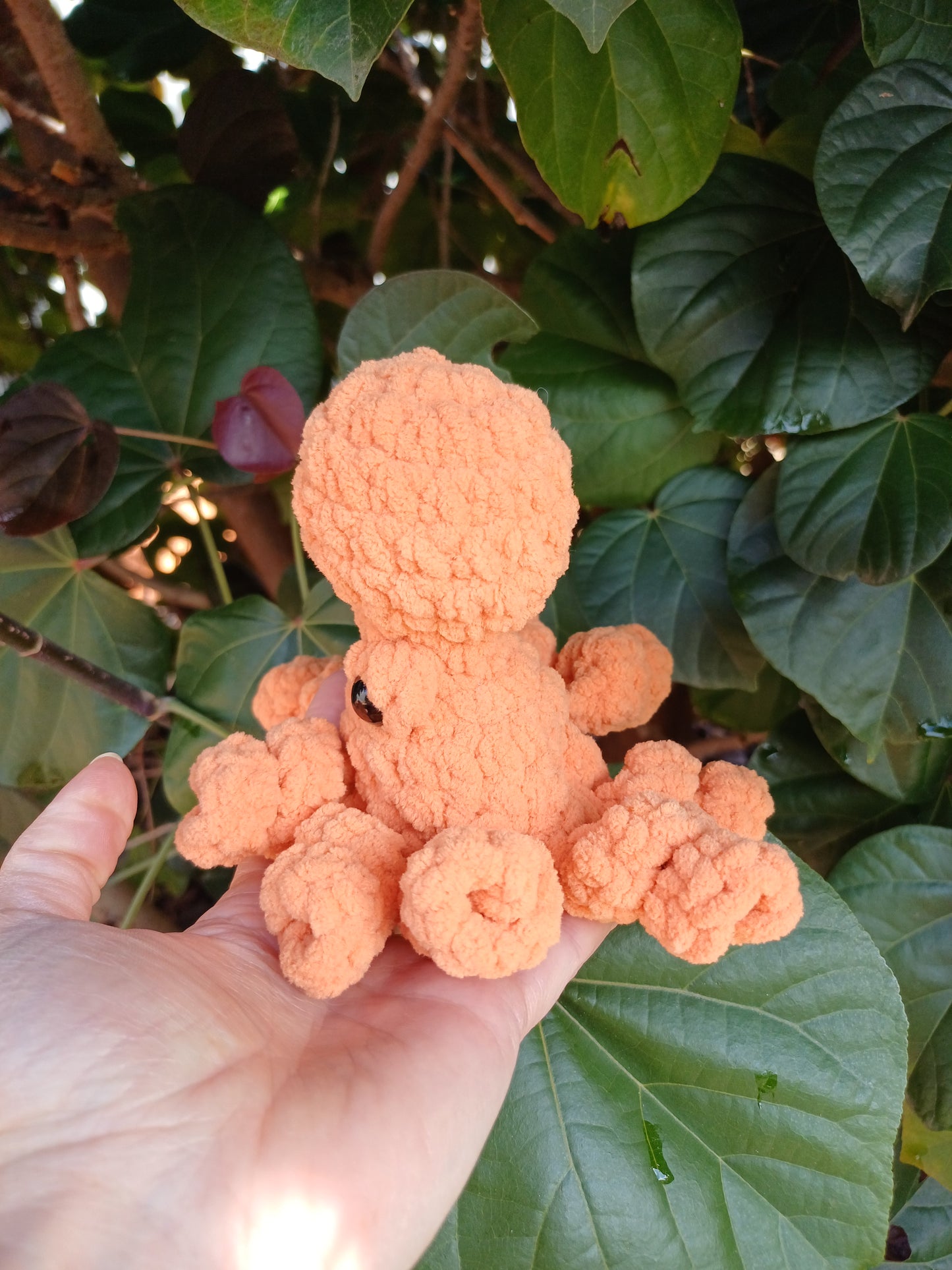 Gary the Small Octopus Orange Crochet Plush Toy/ Handmade Crochet Octopus