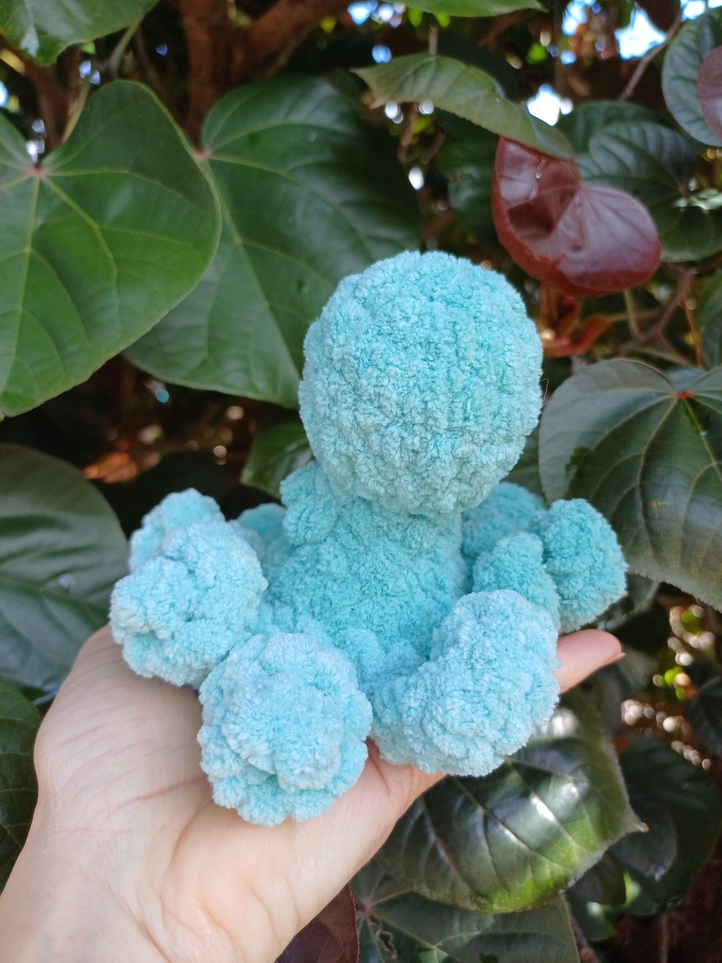 Gary the Small Octopus Pale Sea Foam Crochet Plush Toy/ Handmade Crochet Octopus
