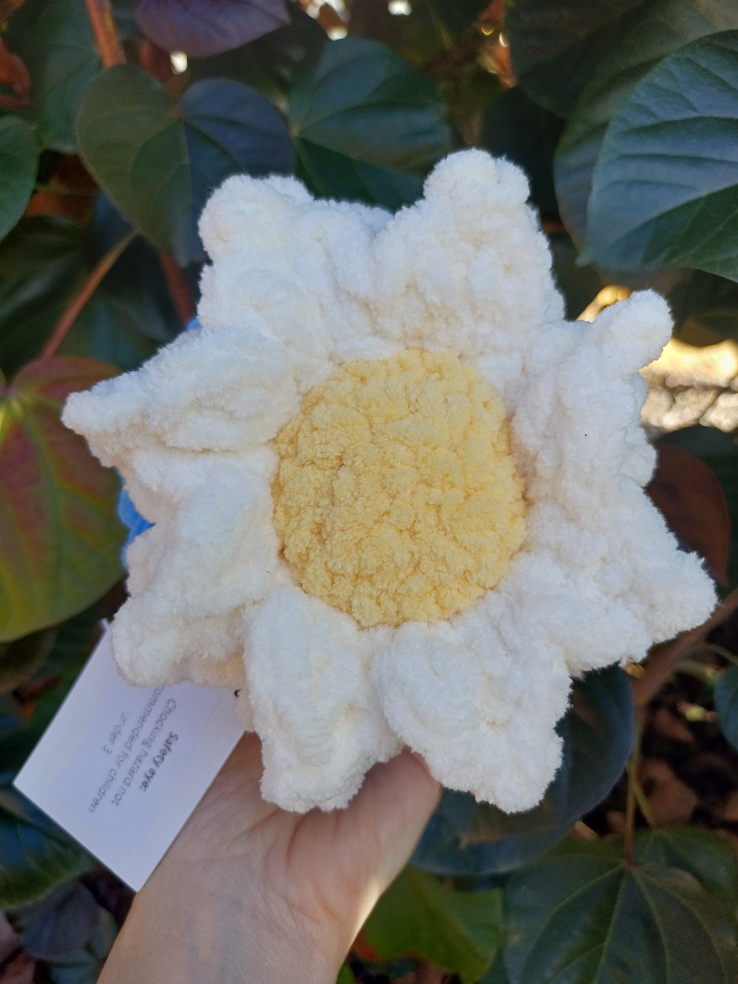 Dasiy in a Pot, White Dasiy In Blue Pot Crochet Plush Toy