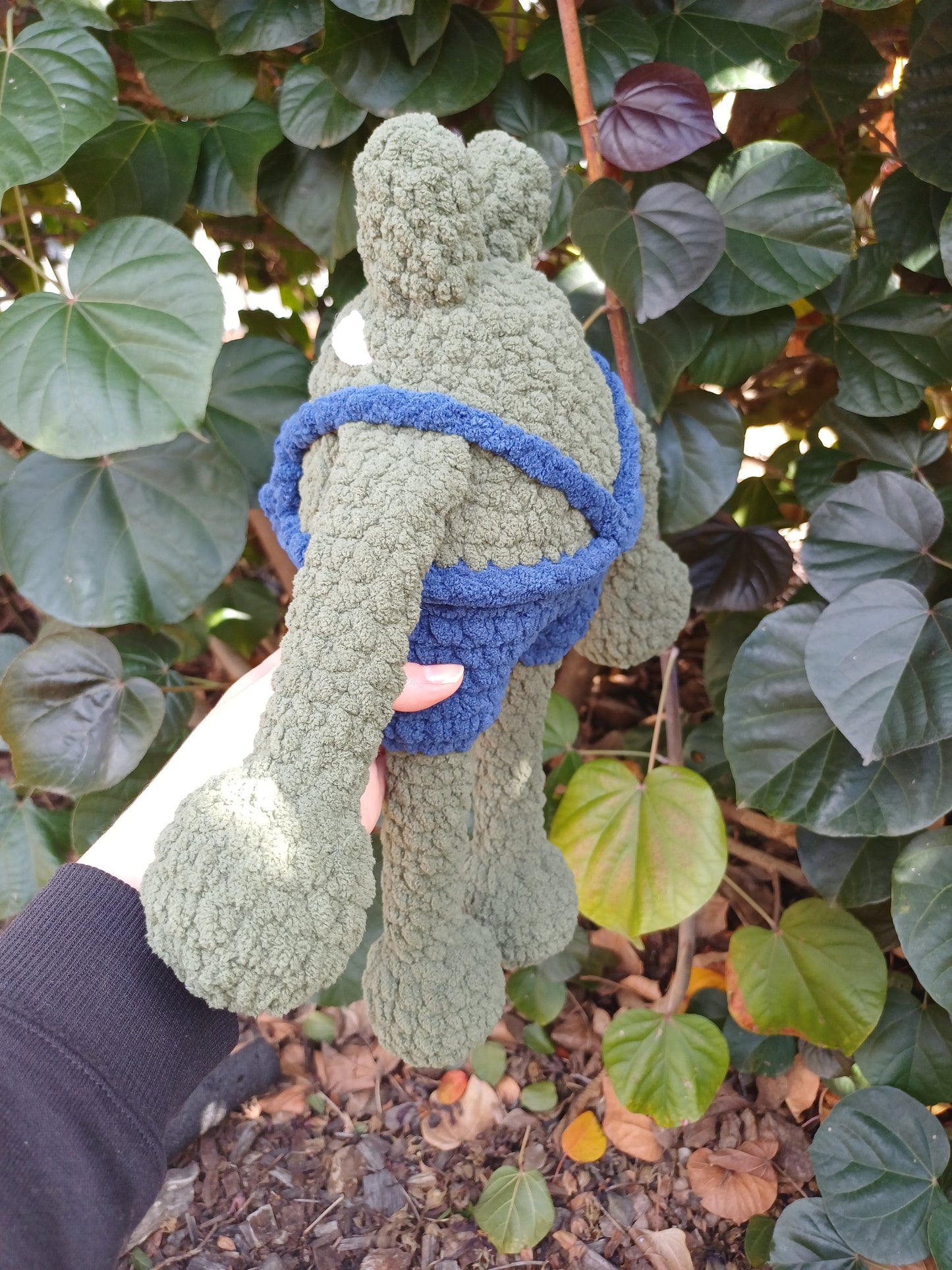 Frog Brothers Dark Green Crochet Plush Toy