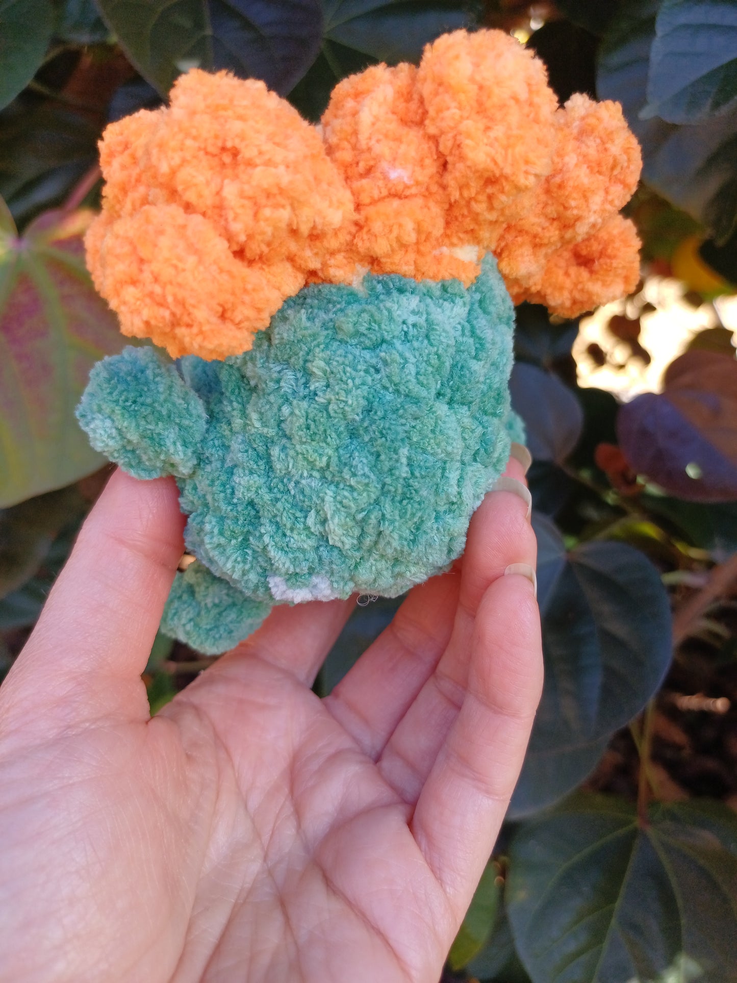 Daisy Buddy Orange Flower Crochet Plush Toy
