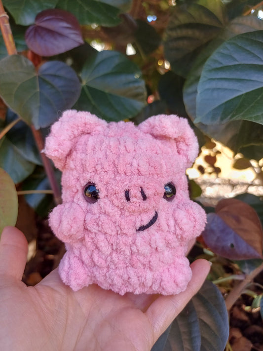 Chubby Pink Pigs Crochet Plush Toy
