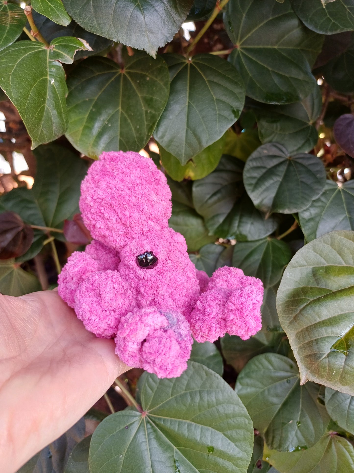 Gary the Small Octopus Magenta Pink Crochet Plush Toy/ Handmade Crochet Octopus
