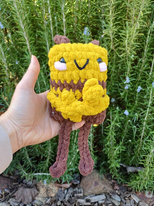 Bee Pillow Pal Dark Yellow and Brown