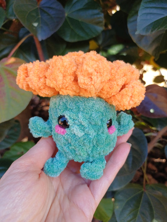 Daisy Buddy Orange Flower Crochet Plush Toy